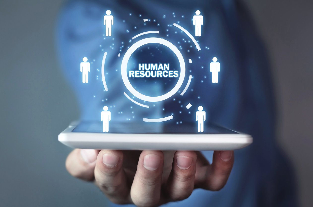 Human resources management. Business, Technology, Internet concept